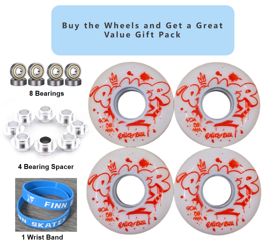 ROLLERKIDZ Aggressive Wheels- White