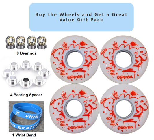 ROLLERKIDZ Aggressive Wheels- White