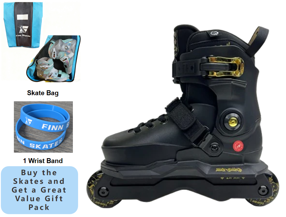 ROLLERKIDZ RK K1  Aggressive Inline Skates-Limited Edition Black
