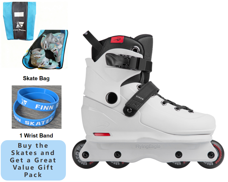 FlyingEagle VIREO Adjustable Aggressive Inline Skates-Off White