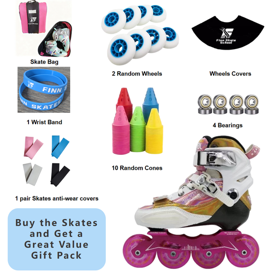 JGMLZK “Mystery of Los Angeles” Carbon Inline Skates-Pink