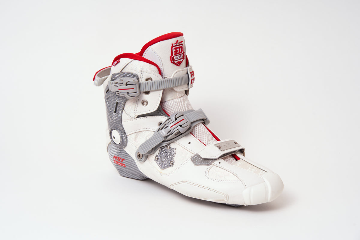 MST WZ Professional Carbon Freestyle Inline Skates- White