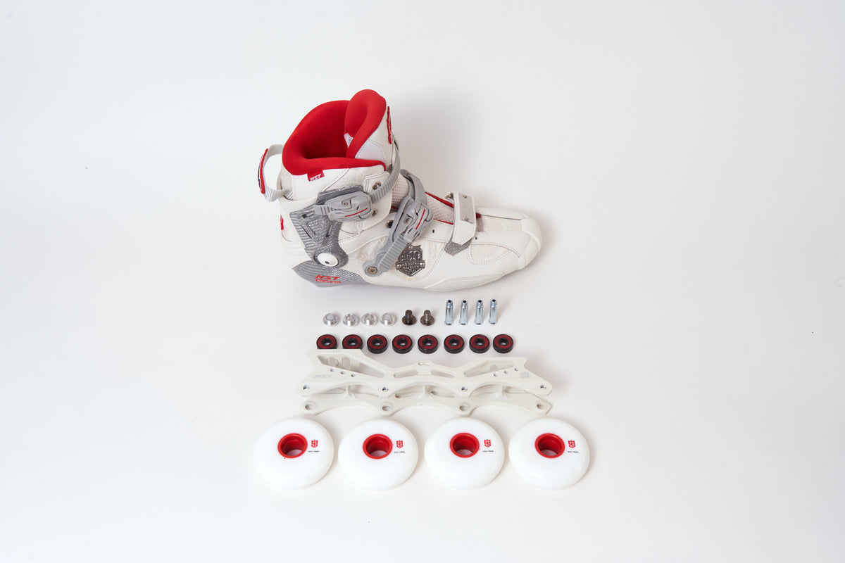 MST WZ Professional Carbon Freestyle Inline Skates- White