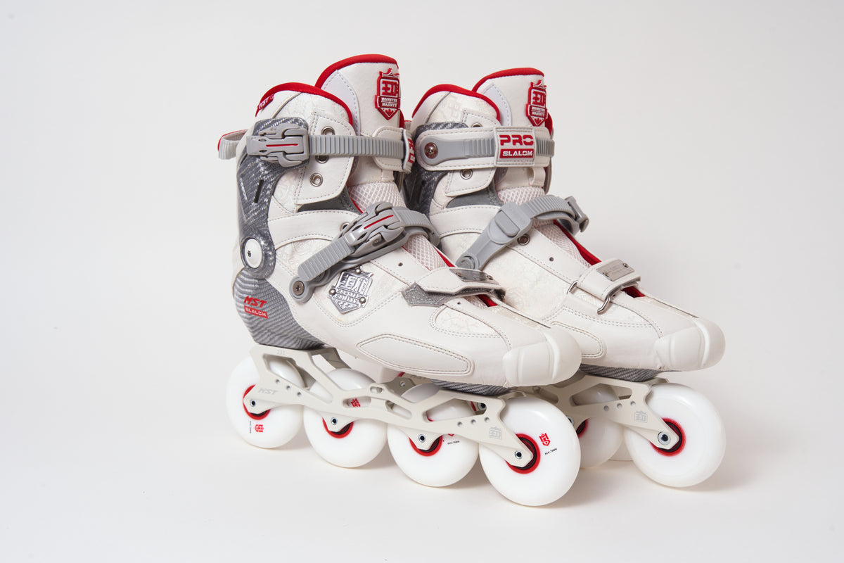 MST WZ Professional Carbon Freestyle Inline Skates- White