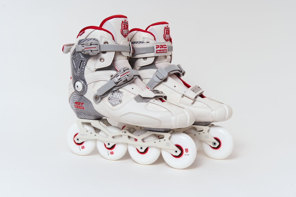 MST WZ Professional Carbon Freestyle Inline Skates- White