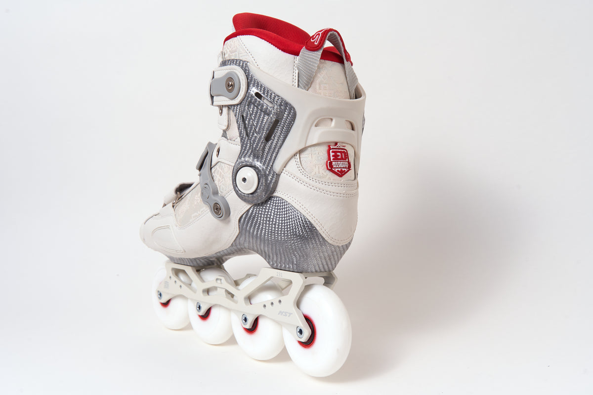 MST WZ Professional Carbon Freestyle Inline Skates- White