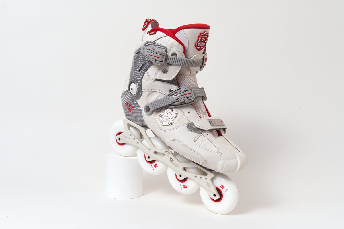 MST WZ Professional Carbon Freestyle Inline Skates- White
